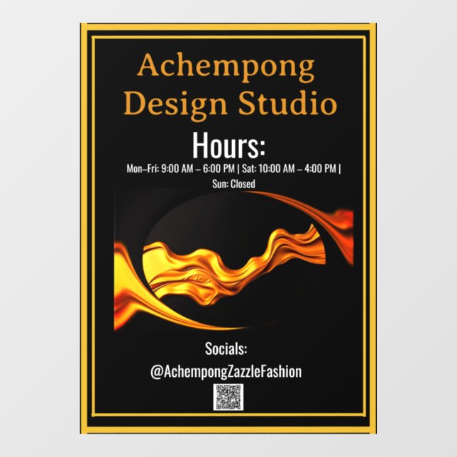 Easy-Apply Luxury: Achempong Residue-Free Store HR Window Cling (Sheet)