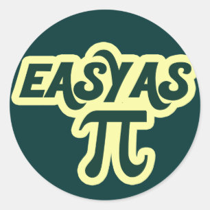 Easy as Pi Day Classic Round Sticker
