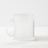Easy As Pi Frosted Glass Coffee Mug (Left)