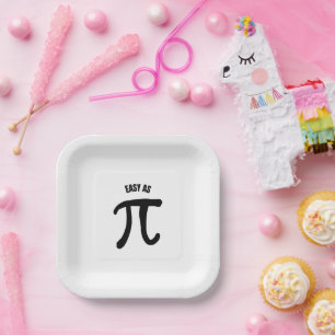 Easy as pi funny pi day paper plate