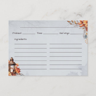 Easy as Pie Basic Recipe Card