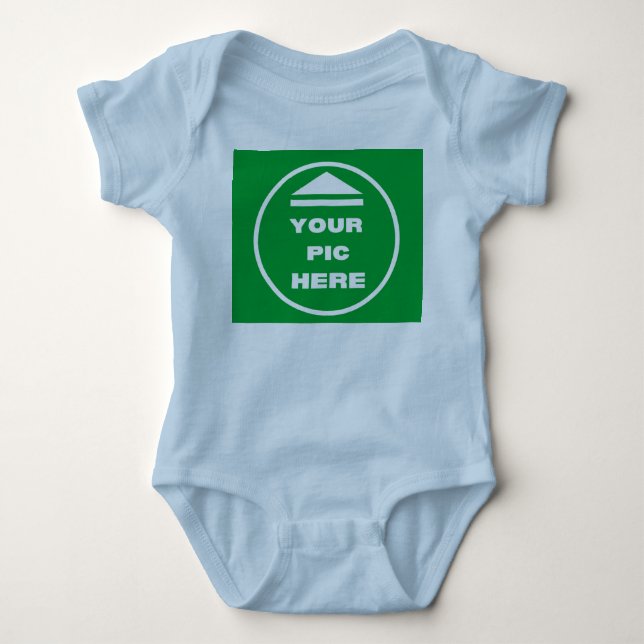 EASY! Baby Jersey Bodysuit - Light Blue - Custom (Front)