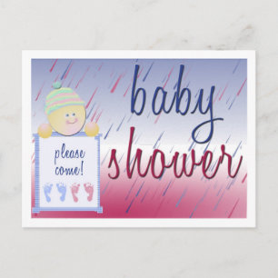 Easy baby shower postcard