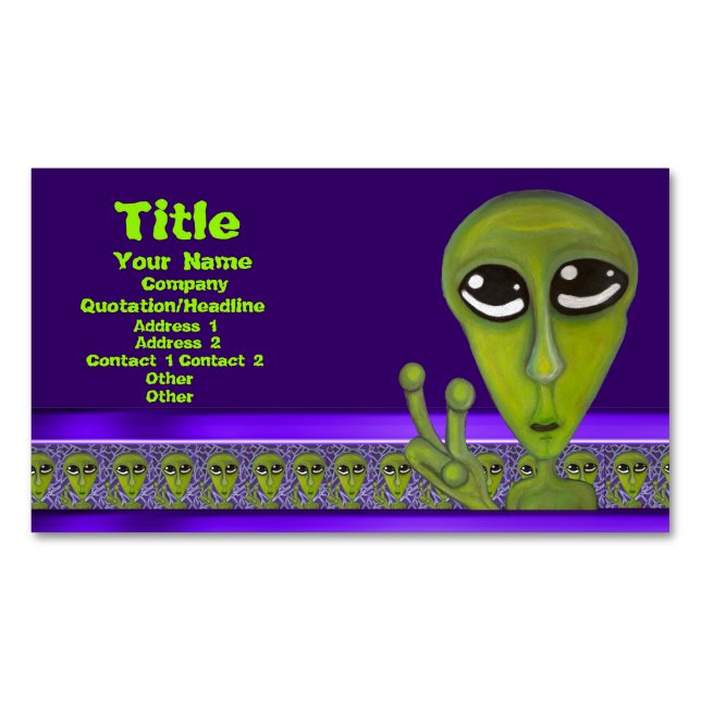 Easy Bein Green Magnetic Business Card (Front)