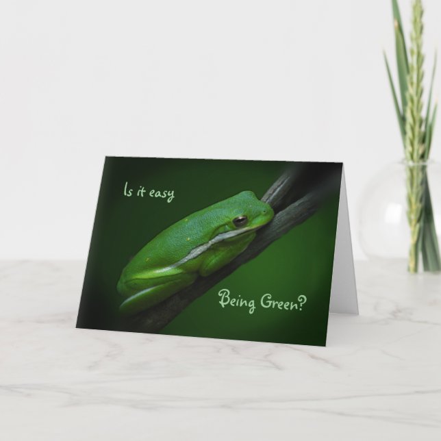 Easy Being Green St. Patrick's Day Card (Front)