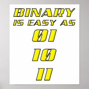 Easy Binary Funny Poster