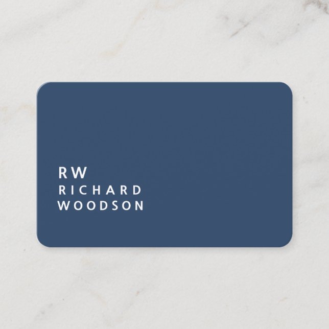 Easy  Branding  Deep Dark Grey Blue Modern Font Business Card (Front)