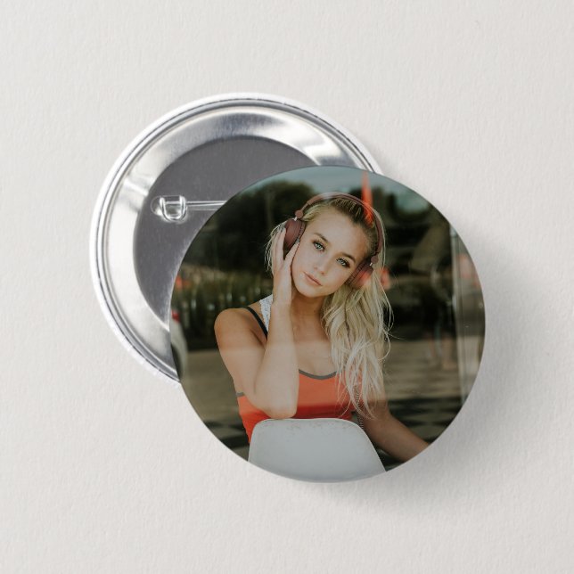 EASY!  Button - Personalised - Add your Image (Front & Back)