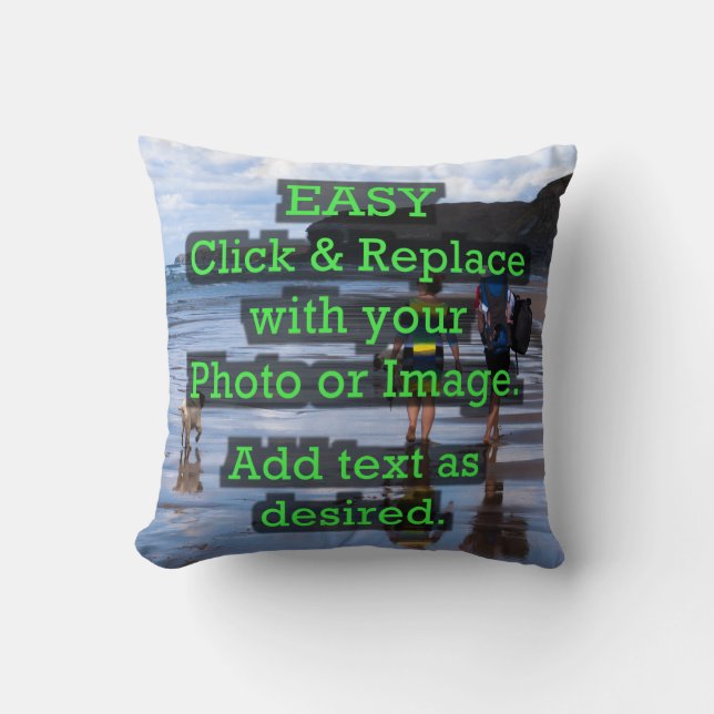 Easy Click & Replace Image to Create Your Own Cushion (Front)