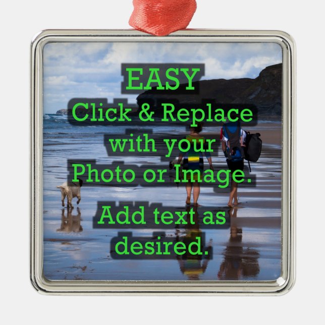 Easy Click & Replace Image to Create Your Own Metal Tree Decoration (Front)
