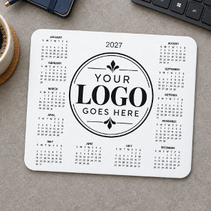 Easy Custom Corporate Business Logo 2027 Calendar Mouse Mat