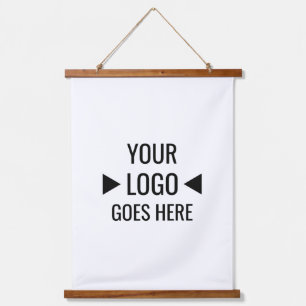 Easy Custom Corporate Business Logo Hanging Tapestry