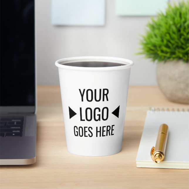 Easy Custom Corporate Business Logo Paper Cups (Insitu)
