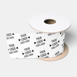 Easy Custom Corporate Business Logo Pattern Satin Ribbon