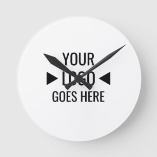 Easy Custom Corporate Business Logo Round Clock