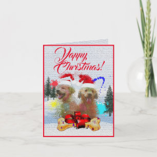 Easy Custom Cute Labrador Puppies Yappy Xmas Card