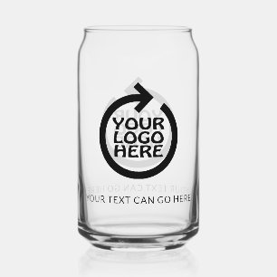 Easy design unique business personalised logo can glass