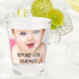Easy design unique one of a kind personalised shot glass