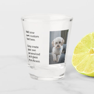 Easy design unique one of a kind personalised shot glass