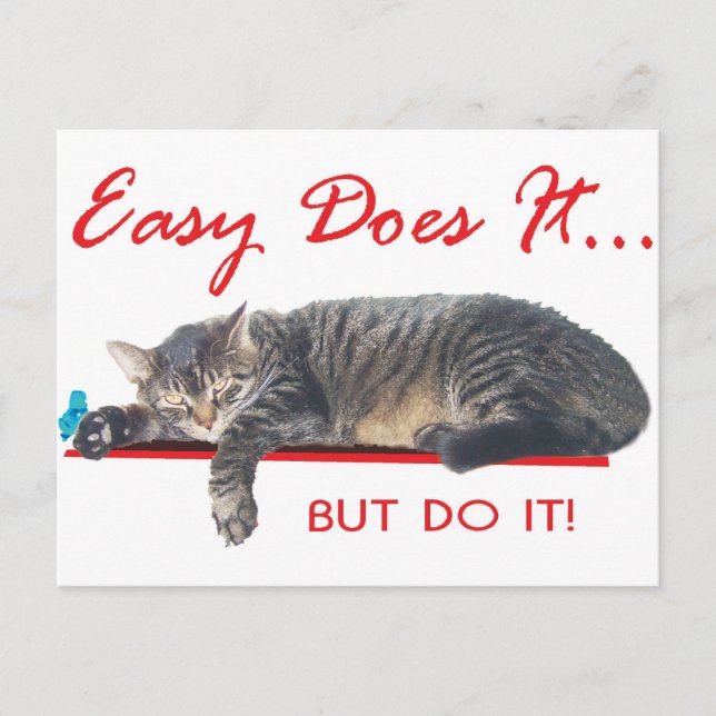 easy does it aa slogan postcard (Front)