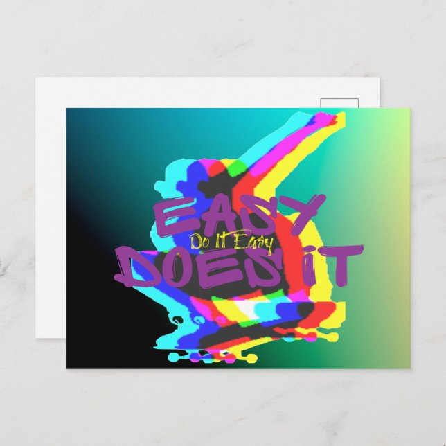 Easy Does It Do It Easy Postcard (Front/Back)