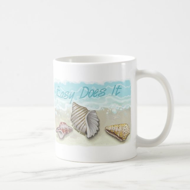 Easy  Does It Seashell Coffee Mug (Right)