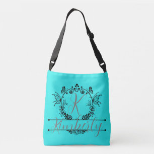 "Easy Does It Turquoise" Customisable Monogram  Crossbody Bag