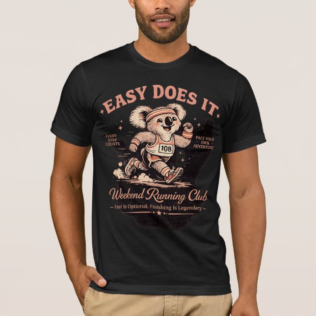 Easy Does It Weekend Running Club Retro Koala Tee (Front)