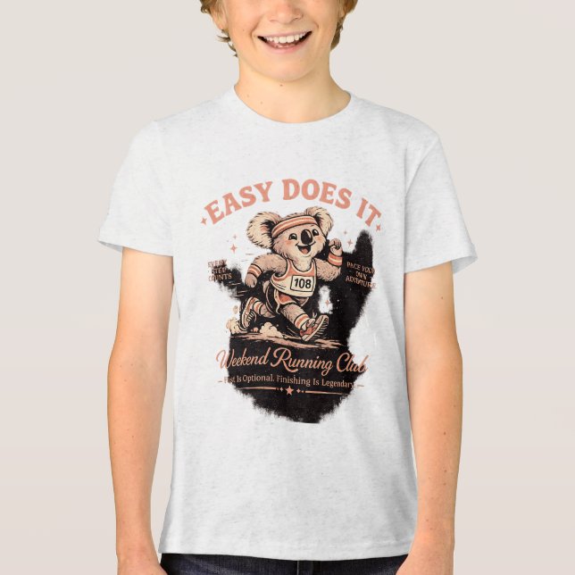 Easy Does It Weekend Running Club Retro Koala Tee (Front)