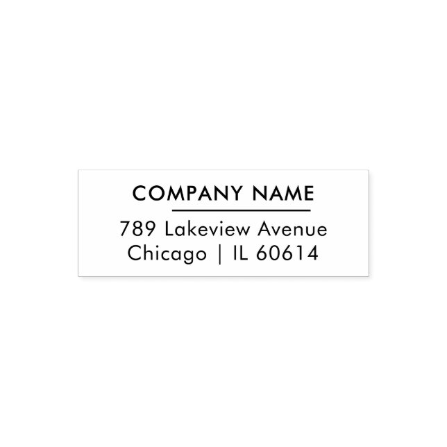 Easy Editable  Business Company Return Address Self-inking Stamp (Design)