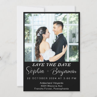 easy editable modern Photo Collage  save the date  Invitation