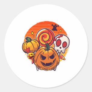 easy Halloween costume halloween mood   Classic Round Sticker