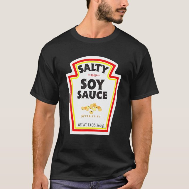 Easy Halloween Matching Costume Salty Soy Sauce Bo T-Shirt (Front)