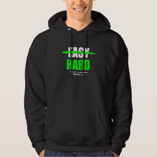 Easy Hard Bodybuilding Gains Gym Fitness Training Hoodie