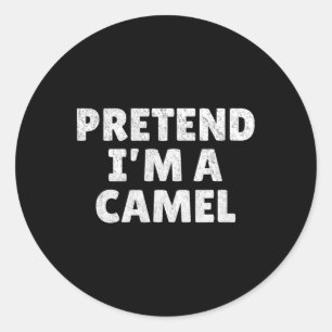 Easy Lazy Halloween Costume Classic Round Sticker
