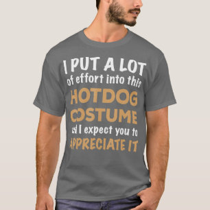 Easy Lazy Hotdog Halloween Costume T-Shirt