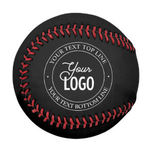 Easy Logo Replacement & Customisable Text   Black Baseball
