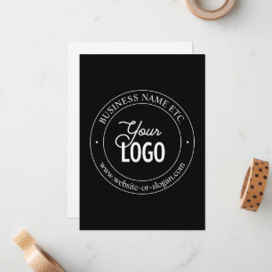 Easy Logo Replacement & Customisable Text Black Card