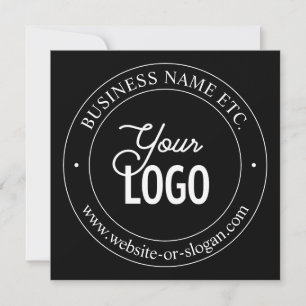 Easy Logo Replacement & Customisable Text Black Card