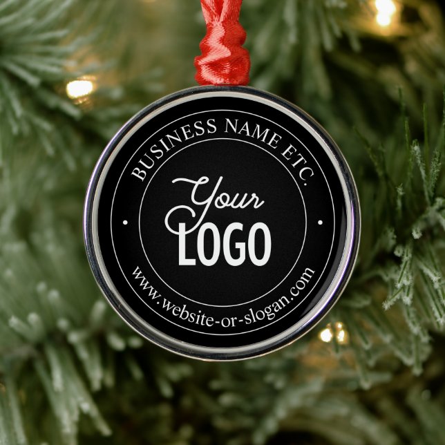 Easy Logo Replacement & Customisable Text | Black Metal Tree Decoration (Tree)