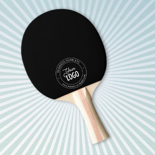 Easy Logo Replacement & Customisable Text   Black Ping Pong Paddle