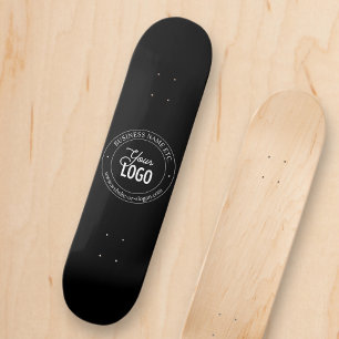 Easy Logo Replacement & Customisable Text Black Skateboard