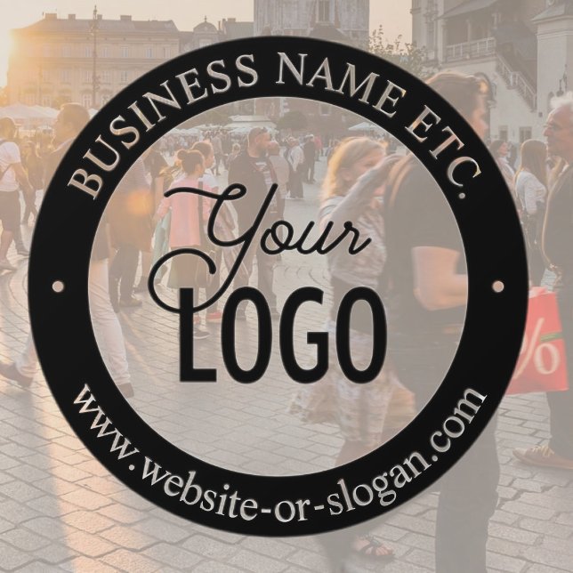 Easy Logo Replacement & Customisable Text | Black  Window Cling (Creator Uploaded)