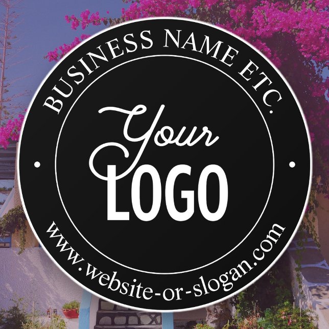 Easy Logo Replacement & Customisable Text | Black Window Cling (Creator Uploaded)
