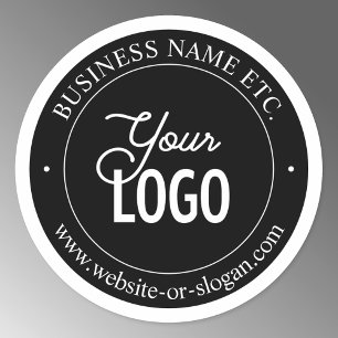 Easy Logo Replacement & Customisable Text Classic  Classic Round Sticker