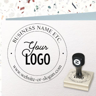Easy Logo Replacement & Customisable Text Rubber Stamp