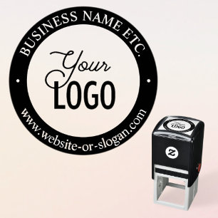 Easy Logo Replacement & Customisable Text Self-inking Stamp