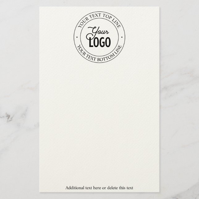 Easy Logo Replacement & Customisable Text Stationery (Front)
