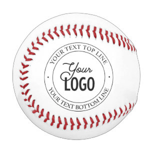 Easy Logo Replacement & Customisable Text   White Baseball