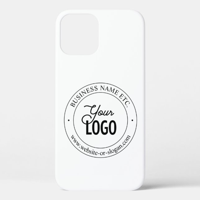 Easy Logo Replacement & Customisable Text | White Case-Mate iPhone Case (Back)